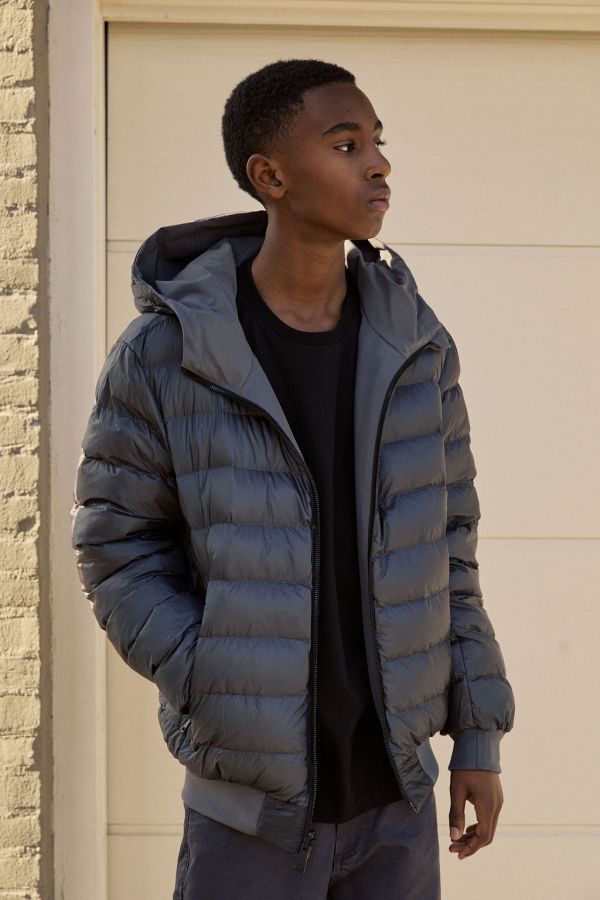 HOODED REVERSIBLE JACKET