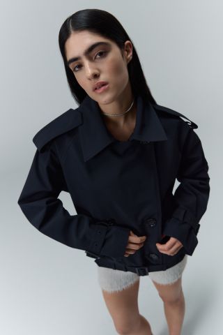 CROPPED TRENCHCOAT
