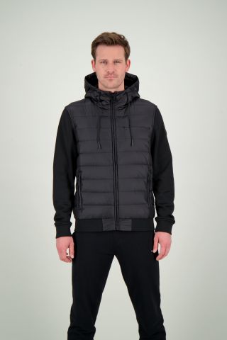 HOODED TECHNICAL PADDED SWEAT ZIP
