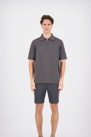 KNITTED POLO ZIP