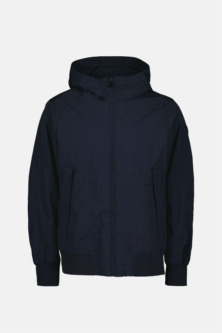 HOODED CRINKLE JACKET