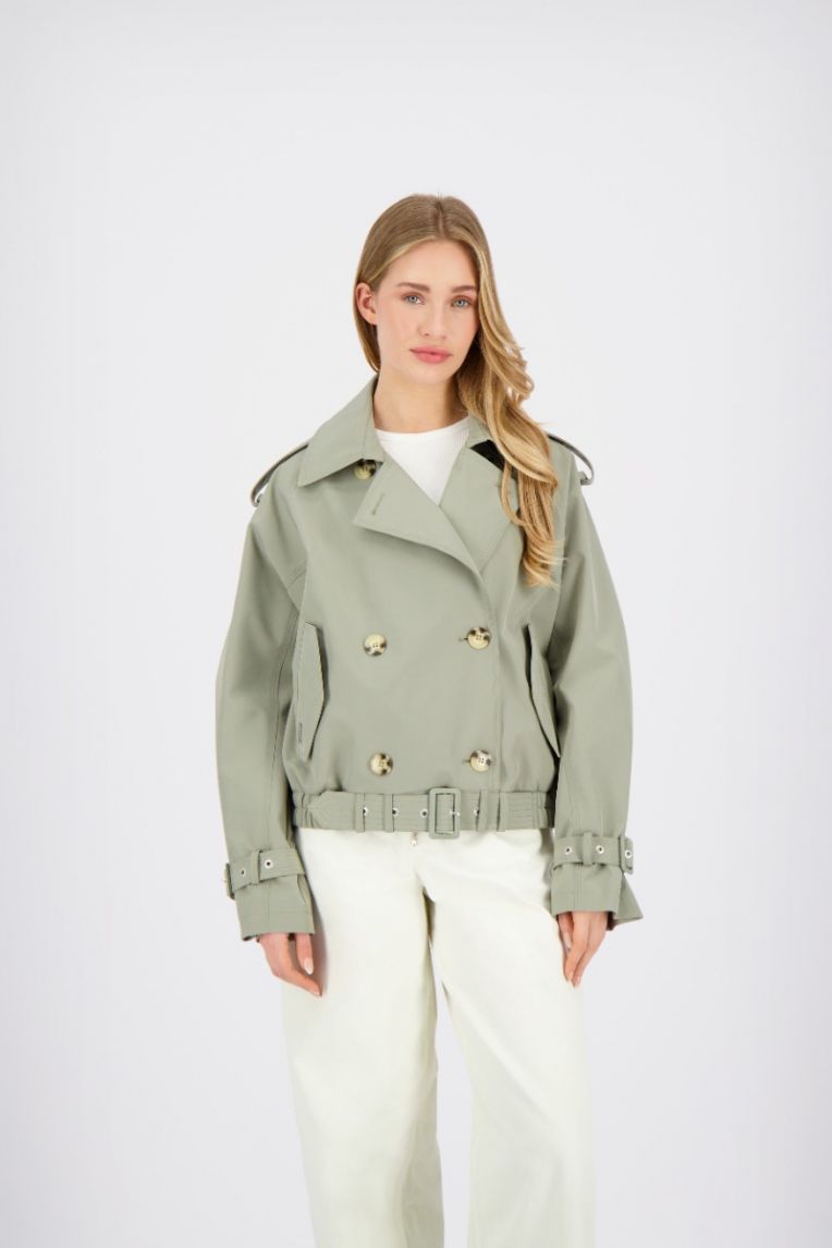 CROPPED TRENCHCOAT
