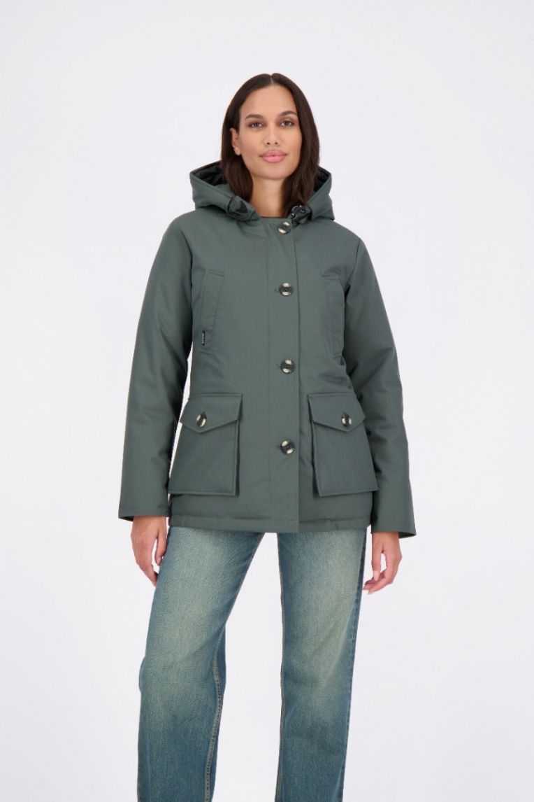 4 POCKET PARKA HERRINGBONE