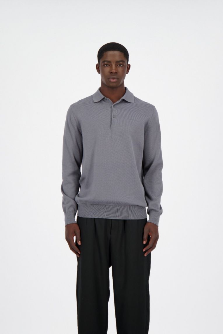 KNITWEAR LONGSLEEVE POLO 