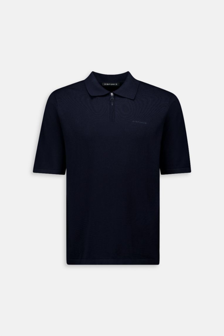 KNITTED POLO ZIP