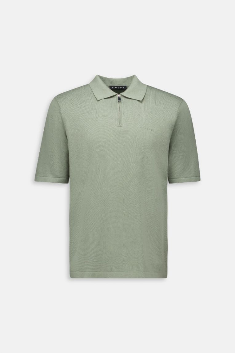 KNITTED POLO ZIP