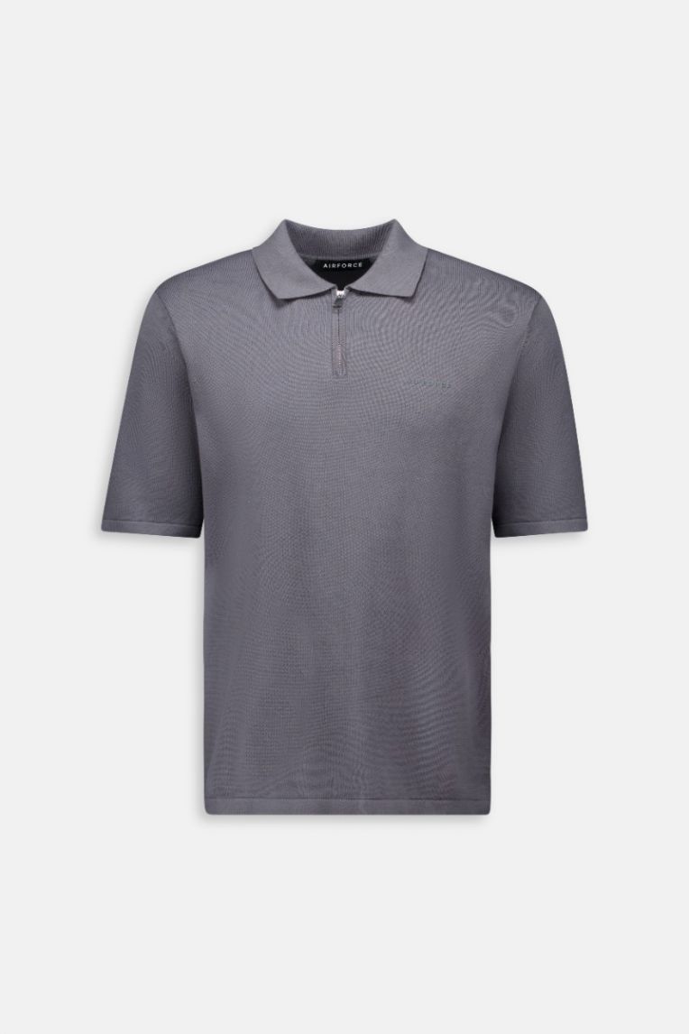 KNITTED POLO ZIP
