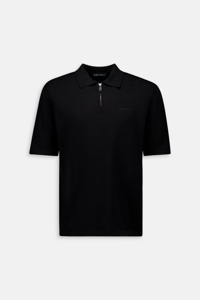 KNITTED POLO ZIP