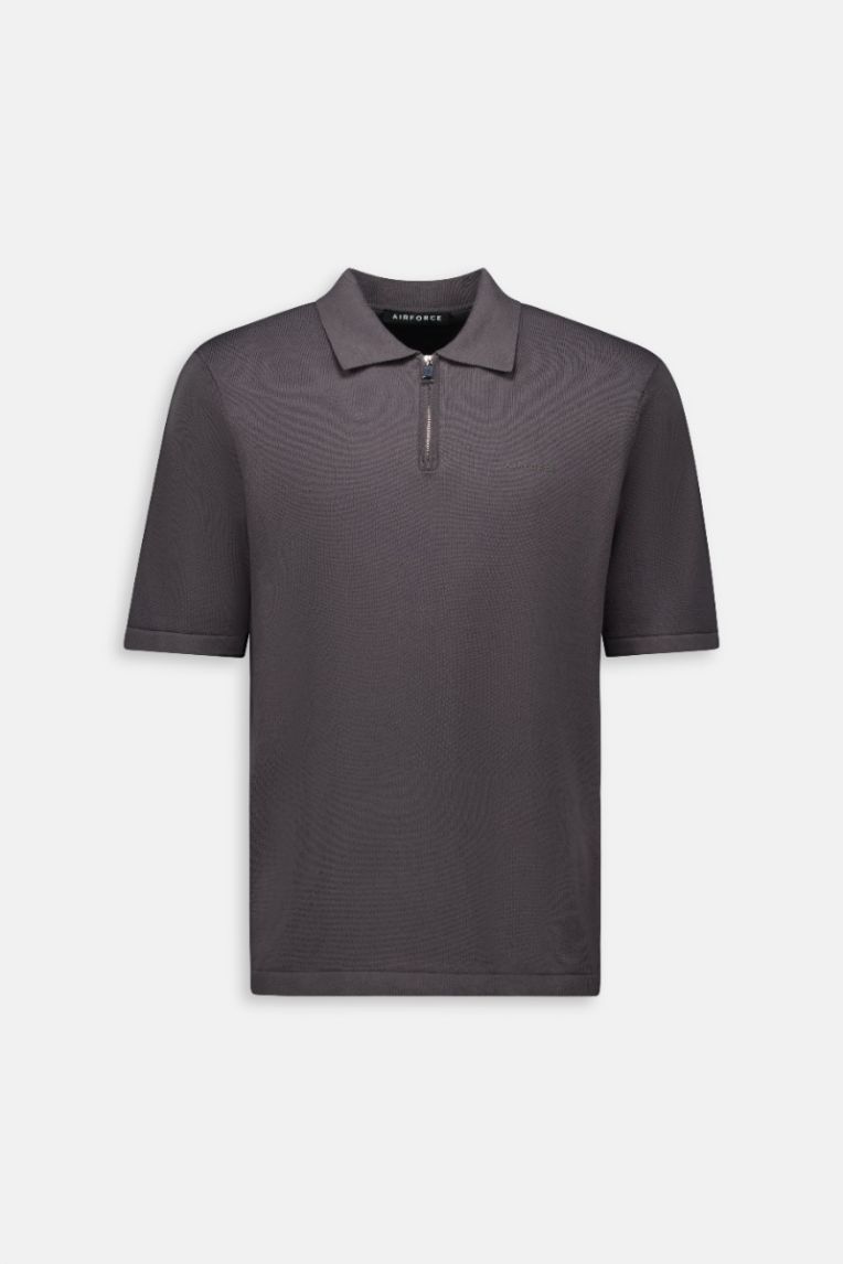 KNITTED POLO ZIP